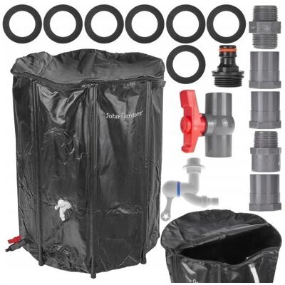 GEKO, Regentonne + Erdtanks, Zbiornik składany PVC na wodę deszczową 500L (4) (500 l) GEKO, Regentonne + Erdtanks, Zbiornik składany PVC na wodę deszczową 500L (4) (500 l)