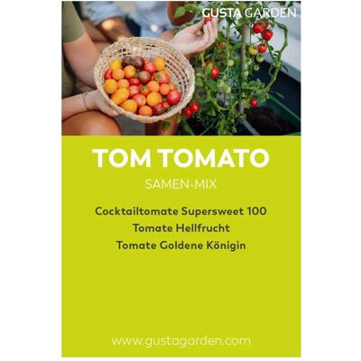 Gusta Garden, Samen, TOM TOMATO Samen-Mix, Cocktailtomate Supersweet 100, Tomate Hellfrucht, Goldene Königin (Gemüsesamen) Gusta Garden, Samen, TOM TOMATO Samen-Mix, Cocktailtomate Supersweet 100, Tomate Hellfrucht, Goldene Königin (Gemüsesamen)