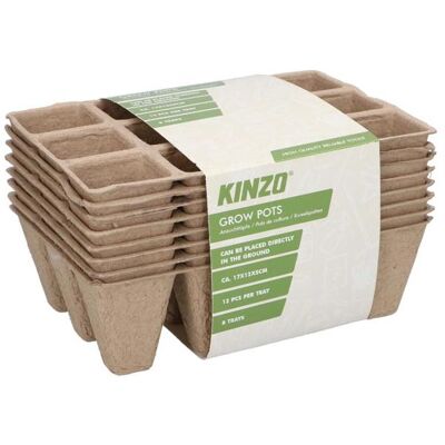 Kinzo, Anzuchttöpfe + Anzuchtschalen, Anzuchttöpfe 8pc x 12 Zellen Kinzo, Anzuchttöpfe + Anzuchtschalen, Anzuchttöpfe 8pc x 12 Zellen
