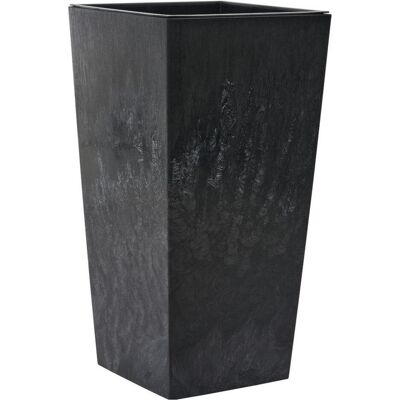 Siena Garden, Blumentopf, Pflanzgefässe NIZZA STONE schwarz Betonoptik, 40 x 75 cm Kunststoffgefäss mit Einsatz (40 x 40 x 75 cm) Siena Garden, Blumentopf, Pflanzgefässe NIZZA STONE schwarz Betonoptik, 40 x 75 cm Kunststoffgefäss mit Einsatz (40 x 40 x 75 cm)