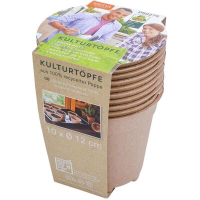 Siena Garden, Anzuchttöpfe + Anzuchtschalen, 10er-Pack ECO-Kulturtöpfe Ø 12 cm Siena Garden, Anzuchttöpfe + Anzuchtschalen, 10er-Pack ECO-Kulturtöpfe Ø 12 cm