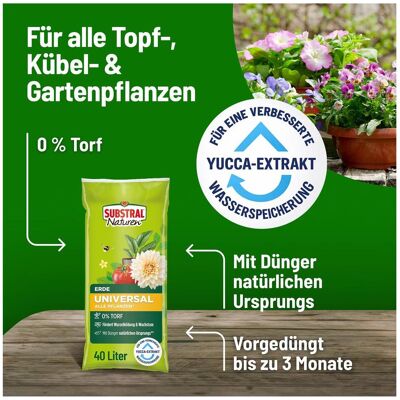 Substral Naturen, Blumenerde, SUBSTRAL Naturen Universalerde 40,0 l (40 l, Erde ohne Torf) Substral Naturen, Blumenerde, SUBSTRAL Naturen Universalerde 40,0 l (40 l, Erde ohne Torf)