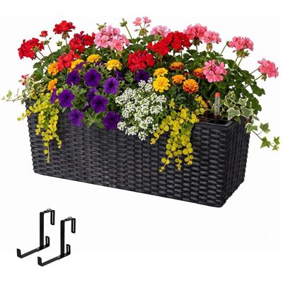 Relaxdays, Blumentopf, Balkonkasten (19 x 50 x 19 cm) Relaxdays, Blumentopf, Balkonkasten (19 x 50 x 19 cm)