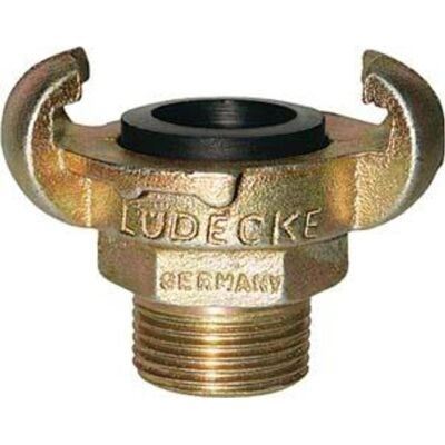 Magni, Schlauchanschluss + Schlauchverbinder, Klauen-Gewindekupplung DIN 3489, Temperguss, AG 1/2", SW27 LÜDECKE (Kupplung) Magni, Schlauchanschluss + Schlauchverbinder, Klauen-Gewindekupplung DIN 3489, Temperguss, AG 1/2", SW27 LÜDECKE (Kupplung)