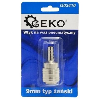 GEKO, Schlauchanschluss + Schlauchverbinder, Verlängerung für Pneumatikschlauch 9 mm IG GEKO, Schlauchanschluss + Schlauchverbinder, Verlängerung für Pneumatikschlauch 9 mm IG