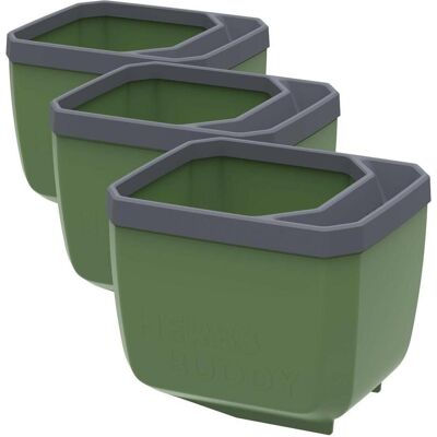 Gusta Garden, Blumentopf, HERBS BUDDY Kräutertopf 3er Set Grün (16 x 14.30 x 13.60 cm) Gusta Garden, Blumentopf, HERBS BUDDY Kräutertopf 3er Set Grün (16 x 14.30 x 13.60 cm)