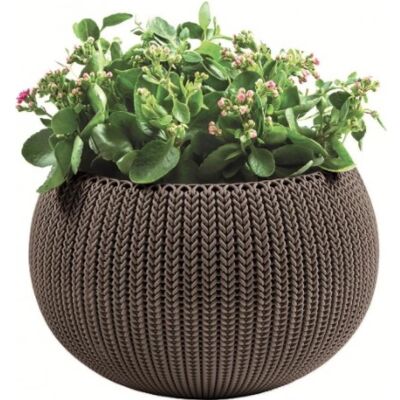 Keter, Blumentopf, Doniczka COZIES KNIT - jasny brąz (36 x 36 x 23 cm) Keter, Blumentopf, Doniczka COZIES KNIT - jasny brąz (36 x 36 x 23 cm)