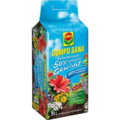 Compo GmbH COMPO SANA Qualitäts-Blumenerde - Weniger Gewicht - 25 Liter Compo GmbH COMPO SANA Qualitäts-Blumenerde - Weniger Gewicht - 25 Liter
