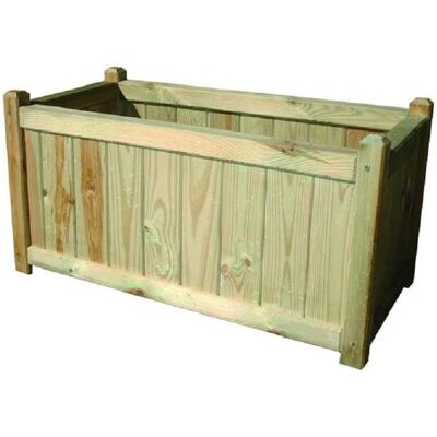 Blumenbank Aus Zypressenholz Nicht Zusammengebaut 80x40 cm Braun Rechteckig Moderne Kiste - Flower Box Blumenbank Aus Zypressenholz Nicht Zusammengebaut 80x40 cm Braun Rechteckig Moderne Kiste - Flower Box