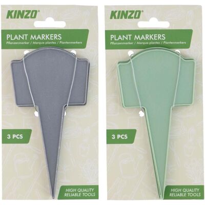 Kinzo, Pflanzen Zubehör, Pflanzenetiketten 3pc 2as Kinzo, Pflanzen Zubehör, Pflanzenetiketten 3pc 2as