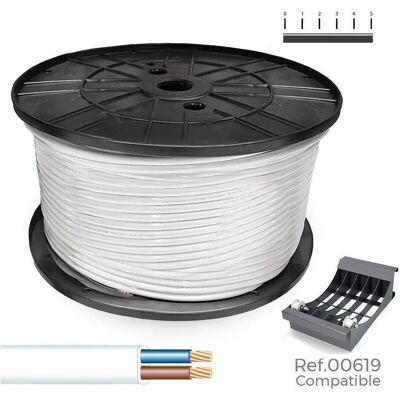 EDM, Gartenschlauch Aufbewahrung, Schlauchtrommel 2 x 0,75mm Flach Weiss 700m Audio Grosse Trommel 400 x 200mm EDM, Gartenschlauch Aufbewahrung, Schlauchtrommel 2 x 0,75mm Flach Weiss 700m Audio Grosse Trommel 400 x 200mm