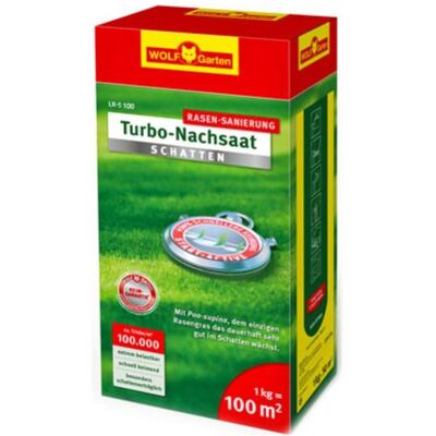WOLF-GARTEN Turbo Rasensamen für Schatten - Rasenrenovierung 2kg WOLF-GARTEN Turbo Rasensamen für Schatten - Rasenrenovierung 2kg