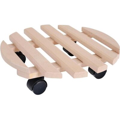 Siena Garden, Pflanzenständer + Blumentreppe, Holz-Rolluntersetzer Ø 35 cm, natur Tragkraft: 25 kg, Buchenholz Siena Garden, Pflanzenständer + Blumentreppe, Holz-Rolluntersetzer Ø 35 cm, natur Tragkraft: 25 kg, Buchenholz
