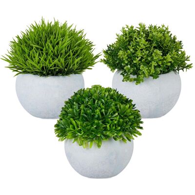 Relaxdays, Kunstpflanzen, Kunstpflanzen Set (12 cm) Relaxdays, Kunstpflanzen, Kunstpflanzen Set (12 cm)