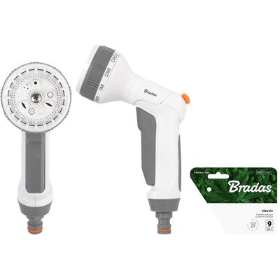 Bradas, Gartenbrause, Gartenbrause mit 9 Bewässerungsmuster Bradas, Gartenbrause, Gartenbrause mit 9 Bewässerungsmuster