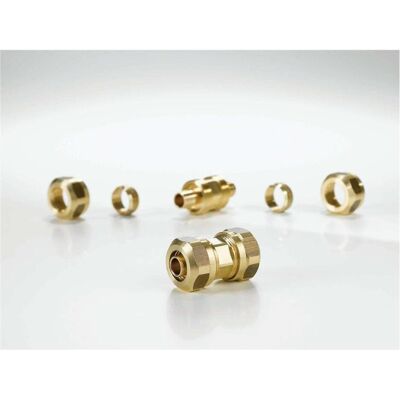 Magni, Schlauchanschluss + Schlauchverbinder, Empur Verbindungskupplung PUR-THERM 15x1,8mm, für Kunststoffrohre, Messing Magni, Schlauchanschluss + Schlauchverbinder, Empur Verbindungskupplung PUR-THERM 15x1,8mm, für Kunststoffrohre, Messing