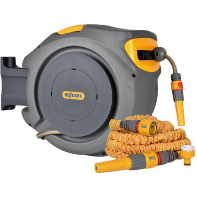 Hozelock, Gartenschlauch Aufbewahrung, Auto Reel 25 meter + Superhoze uitrekbare slang 7,5 meter (7.50 m) Hozelock, Gartenschlauch Aufbewahrung, Auto Reel 25 meter + Superhoze uitrekbare slang 7,5 meter (7.50 m)