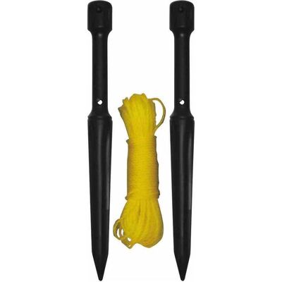Siena Garden, Pflanzen Zubehör, K98213 Pflanzleine 15m mit 2 Stäben, schwarz/gelb (0.50 cm) Siena Garden, Pflanzen Zubehör, K98213 Pflanzleine 15m mit 2 Stäben, schwarz/gelb (0.50 cm)