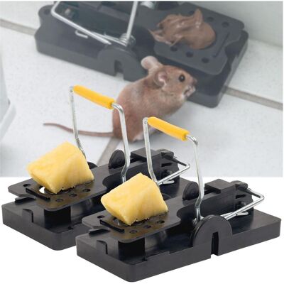 Gardigo, Tierfalle, 2er-Set Mausefallen aus robustem Kunststoff, Schlagfalle Gardigo, Tierfalle, 2er-Set Mausefallen aus robustem Kunststoff, Schlagfalle