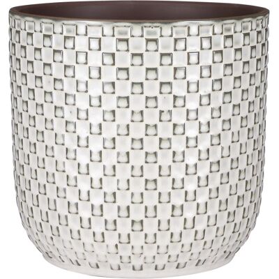 Mica Decorations Daan Pflanzgefäß - Keramik - Weiß - Innen/Außen - 21,5cm Mica Decorations Daan Pflanzgefäß - Keramik - Weiß - Innen/Außen - 21,5cm