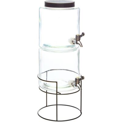 Atmosphera Dystrybutor do napojów z kranikiem i stojakiem, podwójny, 3.2 L, Getränkespender, Transparent Atmosphera Dystrybutor do napojów z kranikiem i stojakiem, podwójny, 3.2 L, Getränkespender, Transparent