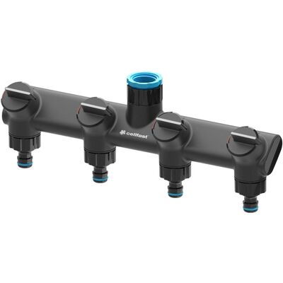 Garden Lights, Schlauchanschluss + Schlauchverbinder, - 4-WEGE-VERTEILER - ERGO (4 Wege Verteiler, 12.70 mm) Garden Lights, Schlauchanschluss + Schlauchverbinder, - 4-WEGE-VERTEILER - ERGO (4 Wege Verteiler, 12.70 mm)