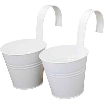 SIENA GARDEN Weiß 16cm Pflanzgefäß - Witterungsbeständiger Stahl SIENA GARDEN Weiß 16cm Pflanzgefäß - Witterungsbeständiger Stahl