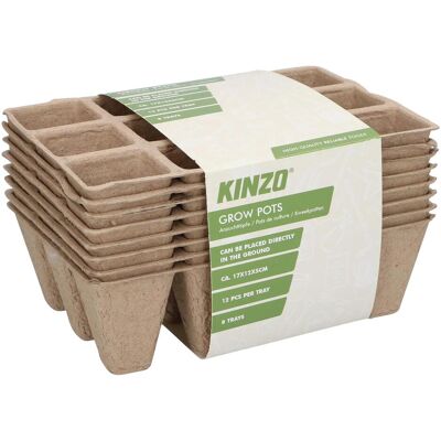 Kinzo, Anzuchttöpfe + Anzuchtschalen, Anzuchttöpfe 8x12 Zellen 17x12x5cm Kinzo, Anzuchttöpfe + Anzuchtschalen, Anzuchttöpfe 8x12 Zellen 17x12x5cm