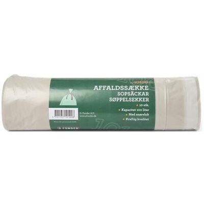 G.Funder, Komposter + Gartensack, Affaldsskke med snreluk, 100 liter, 10 poser pr. rulle, klar plast - kraftig kvalitet (100 l) G.Funder, Komposter + Gartensack, Affaldsskke med snreluk, 100 liter, 10 poser pr. rulle, klar plast - kraftig kvalitet (100 l)