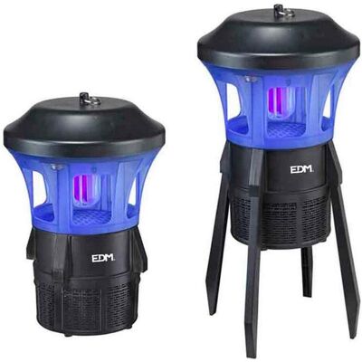 EDM Schwarze Mückenschutzlampe - Elektrischer Insektenvernichter - 7 W EDM Schwarze Mückenschutzlampe - Elektrischer Insektenvernichter - 7 W