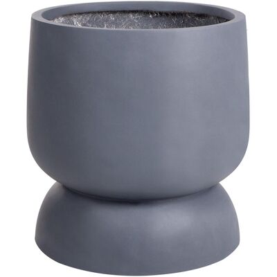 Beliani - Runder Pflanztopf mit Betonoptik MgO 42x42x46cm Beliani - Runder Pflanztopf mit Betonoptik MgO 42x42x46cm