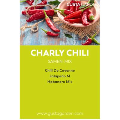 Gusta Garden, Samen, CHARLY CHILI Samen-Mix, Chili de Cayenne, Jalapeño M, Habanero Mix (Gemüsesamen) Gusta Garden, Samen, CHARLY CHILI Samen-Mix, Chili de Cayenne, Jalapeño M, Habanero Mix (Gemüsesamen)