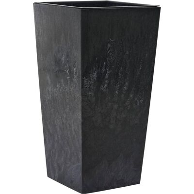 Siena Garden, Blumentopf, Pflanzgefässe NIZZA STONE schwarz Betonoptik, 35 x 35 x 68 cm Kunststoffgefäss mit Einsatz (35 x 35 x 68 cm) Siena Garden, Blumentopf, Pflanzgefässe NIZZA STONE schwarz Betonoptik, 35 x 35 x 68 cm Kunststoffgefäss mit Einsatz (35 x 35 x 68 cm)