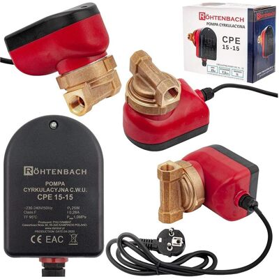 IBO, Wasserpumpe, LORAC CPe15-1.5 Umwälzpumpe – Warmwasser – 7,5 l/min – Messinggehäuse (Hauswasserpumpe) IBO, Wasserpumpe, LORAC CPe15-1.5 Umwälzpumpe – Warmwasser – 7,5 l/min – Messinggehäuse (Hauswasserpumpe)