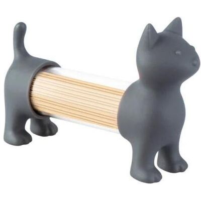 Balvi Zahnstocher-Spender, Salz-/Pfefferstreuer - Katze grau, Küchen Organizer, Grau Balvi Zahnstocher-Spender, Salz-/Pfefferstreuer - Katze grau, Küchen Organizer, Grau