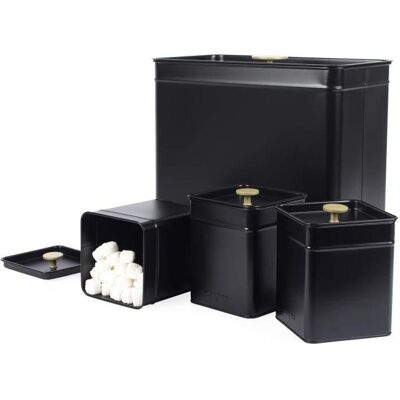 Salter BW14372 Alchemy 4-Piece Countertop Set, Black, Vorratsbehälter, Gold, Schwarz Salter BW14372 Alchemy 4-Piece Countertop Set, Black, Vorratsbehälter, Gold, Schwarz