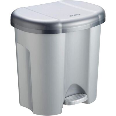 Rotho Duo, Abfalleimer, Silber Rotho Duo, Abfalleimer, Silber
