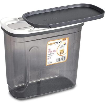 Orion Mehrstufiger Trockenfutterbehälter – 1,8 l – mit Messbecher – 19,5 x 18 cm, Vorratsbehälter, Transparent Orion Mehrstufiger Trockenfutterbehälter – 1,8 l – mit Messbecher – 19,5 x 18 cm, Vorratsbehälter, Transparent