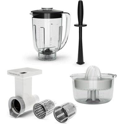 Ankarsrum Go-Green Package, Zubehör Küchengeräte, Weiss, Silber Ankarsrum Go-Green Package, Zubehör Küchengeräte, Weiss, Silber