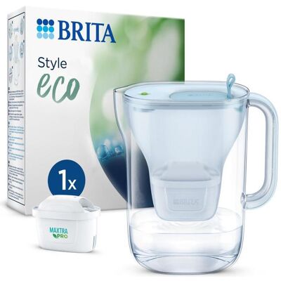 Brita Style eco inkl. 1x Maxtra Pro Pure Performance, Wasserfilterkanne, Blau Brita Style eco inkl. 1x Maxtra Pro Pure Performance, Wasserfilterkanne, Blau