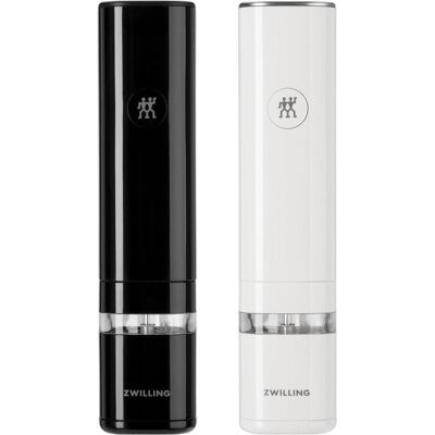 Zwilling Enfinigy Gewürzmühle 2er Set, Pfeffermühle + Salzmühle, Mehrfarbig, Weiss, Schwarz Zwilling Enfinigy Gewürzmühle 2er Set, Pfeffermühle + Salzmühle, Mehrfarbig, Weiss, Schwarz