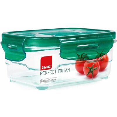 Ibili Lunchbox hermetisch 790406 600 ml 16 x 12 x 6,5 cm, Vorratsbehälter, Grün Ibili Lunchbox hermetisch 790406 600 ml 16 x 12 x 6,5 cm, Vorratsbehälter, Grün