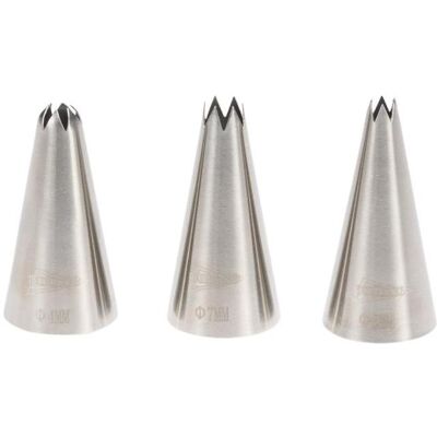 Patisse Spritztüllen Stern Inox 3-tlg., Spritzbeutel Patisse Spritztüllen Stern Inox 3-tlg., Spritzbeutel