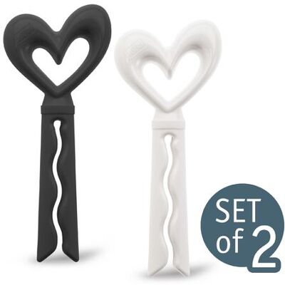 Koziol Verschlussclip Susi 2er Set, Lebensmittelverpackung, Schwarz, Weiss Koziol Verschlussclip Susi 2er Set, Lebensmittelverpackung, Schwarz, Weiss