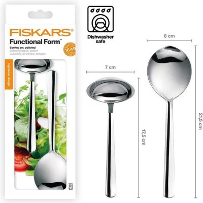 Fiskars Ff Zestaw Do Serwowania, Błyszczący, Kochbesteck, Silber Fiskars Ff Zestaw Do Serwowania, Błyszczący, Kochbesteck, Silber