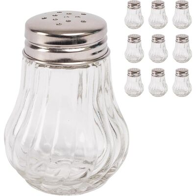 Relaxdays 10x Salz- und Pfefferstreuer, Pfeffermühle + Salzmühle, Transparent, Silber Relaxdays 10x Salz- und Pfefferstreuer, Pfeffermühle + Salzmühle, Transparent, Silber