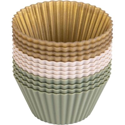 Dr. Oetker Silikon-Muffinför. 12 Stck, Backform, Mehrfarbig, Gold, Grün, Beige Dr. Oetker Silikon-Muffinför. 12 Stck, Backform, Mehrfarbig, Gold, Grün, Beige