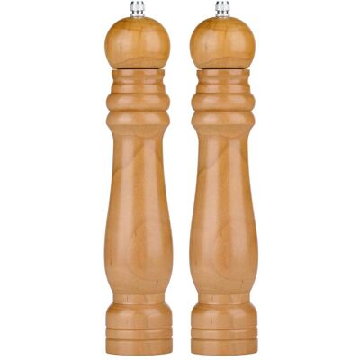 alpina Pfeffer- und Salzmühle 2-teilig, Pfeffermühle + Salzmühle, Braun alpina Pfeffer- und Salzmühle 2-teilig, Pfeffermühle + Salzmühle, Braun