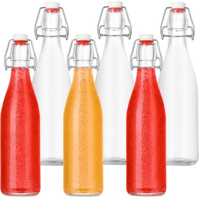 Relaxdays 6x Flasche, Einmachgläser, Transparent Relaxdays 6x Flasche, Einmachgläser, Transparent
