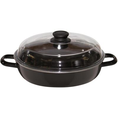 Riess 0058-22, Pfanne + Kochtopf, Transparent, Schwarz Riess 0058-22, Pfanne + Kochtopf, Transparent, Schwarz